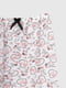 Піжамні біло-рожеві штани з принтом | 6744617 | фото 7