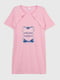 Нічна сорочка рожевого кольору з написом | 6745028 | фото 6