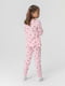 Рожева піжама в принт: лонгслів і штани | 6745268 | фото 3