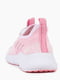 Біло-рожеві текстильні кросівки на шнурівці | 6745323 | фото 4