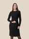 Чорна однотонна сукня А-силуету | 6745427 | фото 2