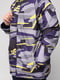Різнокольорова куртка з принтом з непродувної плащової тканини | 6745541 | фото 6