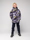 Різнокольорова куртка з принтом з непродувної плащової тканини | 6745541 | фото 2