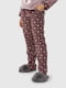 Піжама пудрового кольору з принтом: джемпер та штани | 6745730 | фото 6