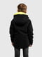 Чорна куртка з абстрактним принтом з яскравими застібками-блискавками | 6746263 | фото 4
