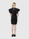Чорна однотонна сукня з пишним рукавом | 6746771 | фото 4