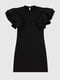 Чорна однотонна сукня з пишним рукавом | 6746771 | фото 7