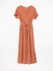 Теракотова сукня А-силуету з V-подібним вирізом горловини | 6747086 | фото 7