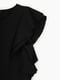 Блуза чорна з рукавом-флатером | 6747088 | фото 4
