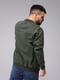 Джинсова куртка-бомбер кольору хакі на кнопках | 6747097 | фото 4
