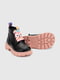 Черевики чорні з декором на шнурівці | 6747221 | фото 2