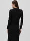 Приталена чорна сукня з розрізом | 6738517 | фото 2
