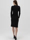Приталена чорна сукня з розрізом | 6738517 | фото 6