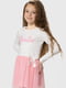 Сукня молочно-рожева з написом | 6739406 | фото 2