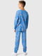 Піжама блакитна з принтом: лонгслів та штани | 6742709 | фото 3