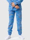 Піжама блакитна з принтом: лонгслів та штани | 6742709 | фото 7