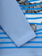 Лонгслів блакитний з принтом | 6743297 | фото 4