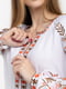 Сорочка- вишиванка “Ліана” біла у візерунок | 6743807 | фото 4