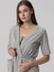 Комплект сірий: нічна рубашка та халат | 6744378 | фото 5