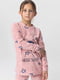 Піжама рожева з принтом: джемпер та штани | 6745034 | фото 4