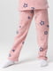 Піжама рожева з принтом: джемпер та штани | 6745034 | фото 6