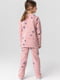 Піжама рожева з принтом: джемпер та штани | 6745034 | фото 2