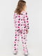 Тепла рожева піжама в принт-собачки: джемпер та штани | 6746223 | фото 4