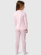 Піжама рожева з принтом: лонгслів та штани | 6747261 | фото 3