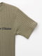Піжама кольору хакі в рубчик: футболка та штани | 6747388 | фото 4