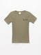 Піжама кольору хакі в рубчик: футболка та штани | 6747388 | фото 2