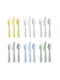 Комплект столових приладів (18 предметів, різні кольори) | 6759136