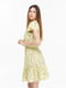 Сукня А-силуету жовта в принт | 6740185 | фото 3