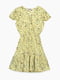 Сукня А-силуету жовта в принт | 6740185 | фото 6