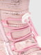 Рожеві дутики на шнурівці з логотипом бренду | 6740887 | фото 6