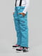 Блакитні штани на шлейках з непродувної плащової тканини | 6744529 | фото 7