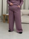 Фіолетовий костюм з широкими штанами у рубчик і джемпером | 6737709 | фото 9