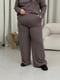 Костюм кольору мокко з широкими штанами у рубчик і джемпером | 6737711 | фото 9