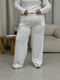 Білі розкльошені штани в рубчик | 6737724 | фото 6