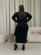 Чорна сукня-футляр в рубчик довжини міді | 6737730 | фото 8