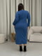 Синя сукня-футляр в рубчик довжини міді | 6737734 | фото 9