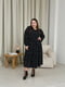 Чорна сукня А-силуету в квітковий принт з довгим рукавом | 6737738 | фото 7