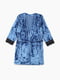 Сині велюровий халат на запах | 6739235 | фото 7