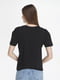 Чорна бавовняна футболка з принтом | 6740142 | фото 3