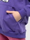 Фіолетова бавовняна худі з принтом | 6740201 | фото 3