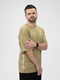 Бавовняна футболка кольору хакі з принтом | 6740229 | фото 5