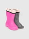 Рожеві гумові чобітки з рельєфною підошвою | 6740362 | фото 3