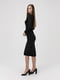 Чорна сукня-футляр з V-подібним вирізом | 6740959 | фото 2