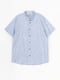 Блакитна класична сорочка з візерунком | 6742115 | фото 6