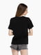 Чорна бавовняна футболка з принтом | 6742579 | фото 5