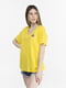 Жовта бавовняна футболка з принтом | 6742609 | фото 3